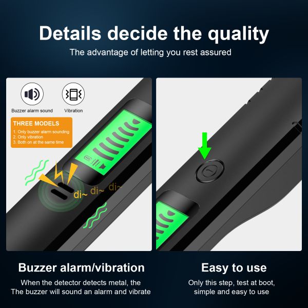 Handheld Metal Scanner with 360° Scanning, LCD Display, and ABS Shell for High Sensitivity Detection