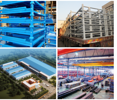 A19: Foldable Stacking rack Demountable Stacking rack for Canvas Textile Rolls Fabric Stackable Rack