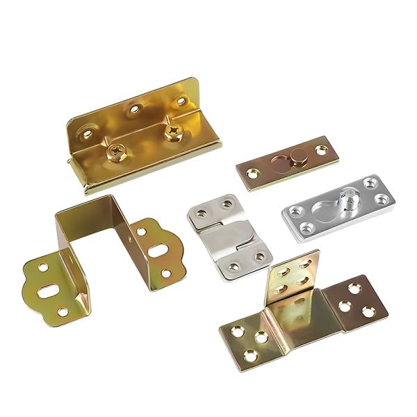 Galvanized Hardware Kit for Metal Bed Rail Frame Fasteners Foot Plates Brackets Hooks and Furniture Accessories