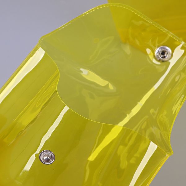Zip Plastic Button Bag Waterproof Clear Cosmetic Pvc