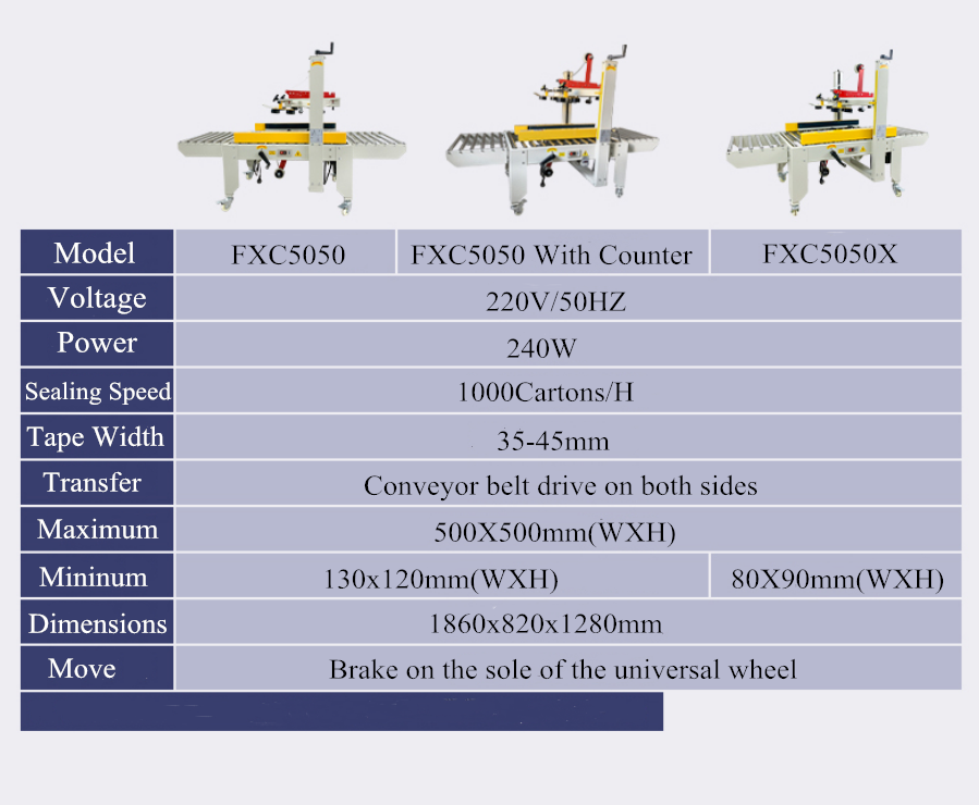 FX5050 Semi Automatic Carton Case Sealer The Perfect Solution for Your Packaging Needs