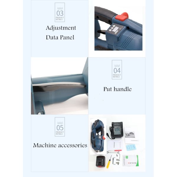 14.4V/4.0AH Rechargeable Battery Hand-held Semi Automatic Packing Wrapping Tools 3.05 KG