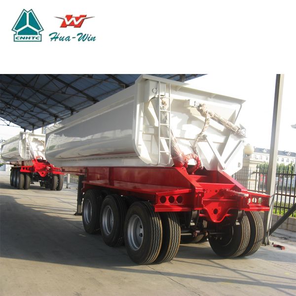 U shape 3 axles side dump semi trailer for one side or both side tipping