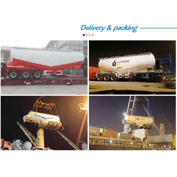 Cement Bulker Manufacturer Cement Tank Trailer with Unloading Compressor