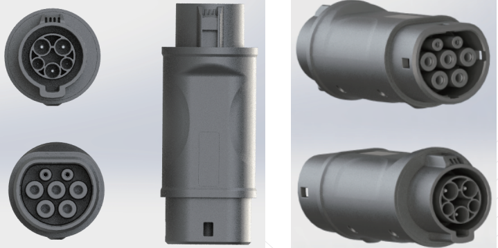 220V 32A EV Charging Cable Adapter Type 2 To Type 1 EV Adapter