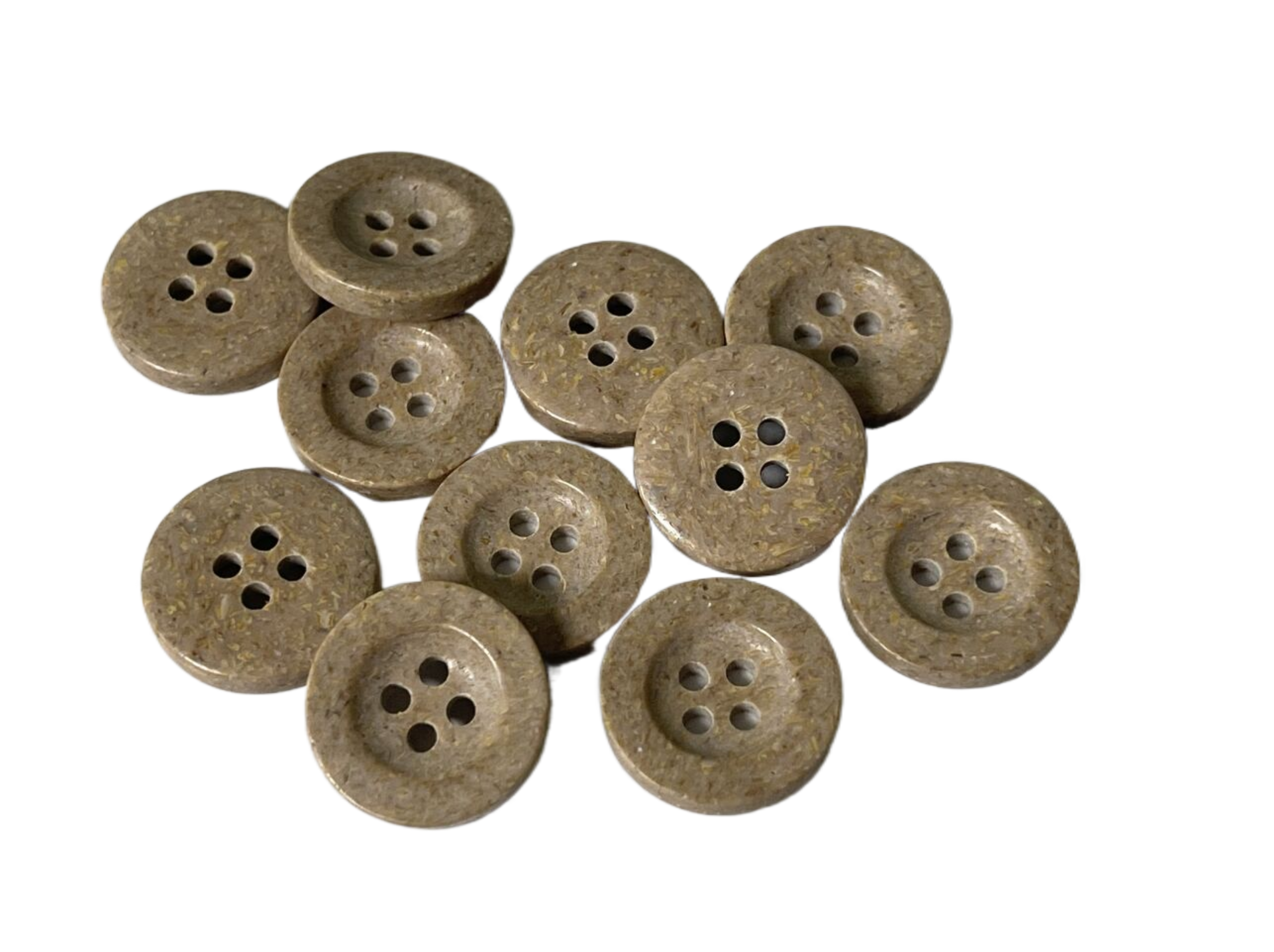 Recycled Polyester Buttons 4 Holes 28L For Coat Jacket Outerwear