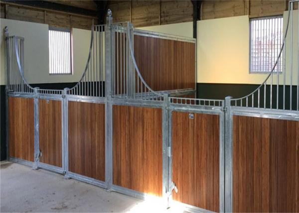 Buy Portable Bamboo Board Horse Stable Box / Metal Horse Fence With Sliding Door at wholesale prices
