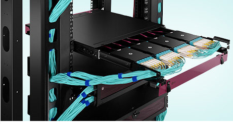 1U Rack Mount Fiber Optic Patch Panel with 96core LC and Pull-Type Box for High Density Applications