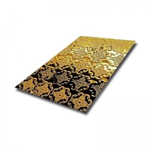China Customized 304 ss steel plate 2b/ba/no.4/hL fininsh gold embossed stainless steel sheets on sale