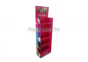 China Rigid Cardboard Floor Standing Display Units For Womens Eye Shadow Makeup Holding on sale