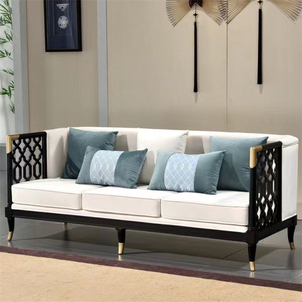 Luxury Sofa Chair Set Microfiber Leather Living Room Sectional Sofas