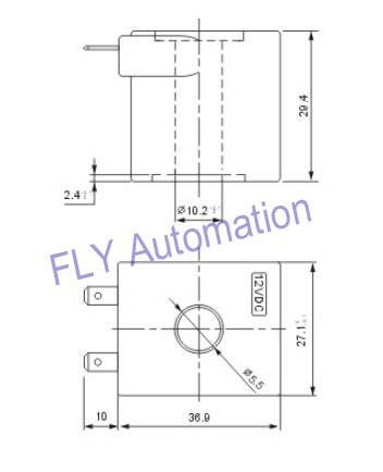 Automobile Reducer Electro Magnetic Induction High 55.2mm , H Insulation Class