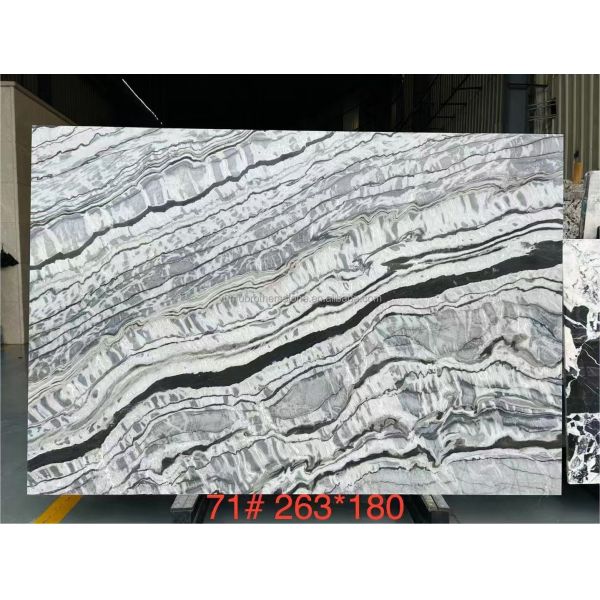 Transform Your Dining Table with Brazil's Popular Stone Panda Impression Marble Slab
