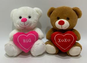 Quality 20 Cm 2 ASSTD Stuffed Bears W/ Heart Toys Adorable Gifts For Valentine