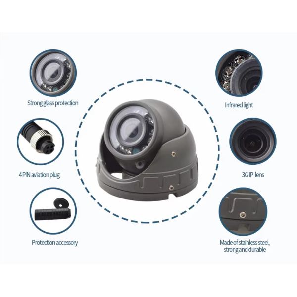 Aviation Plug 12V Camera System Improve Efficiency with 140 Degree Horizontal View Angle