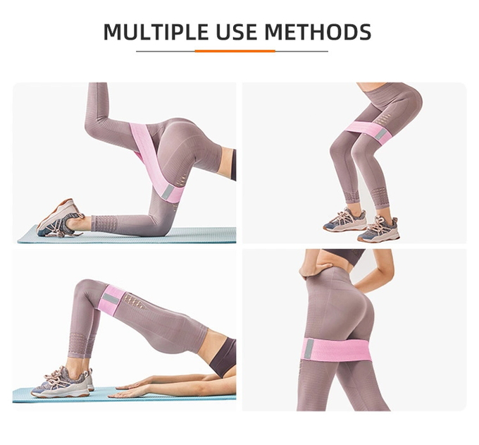 32lbs 760*80mm Workout Fabric Resistance Bands Polyester For Buttock