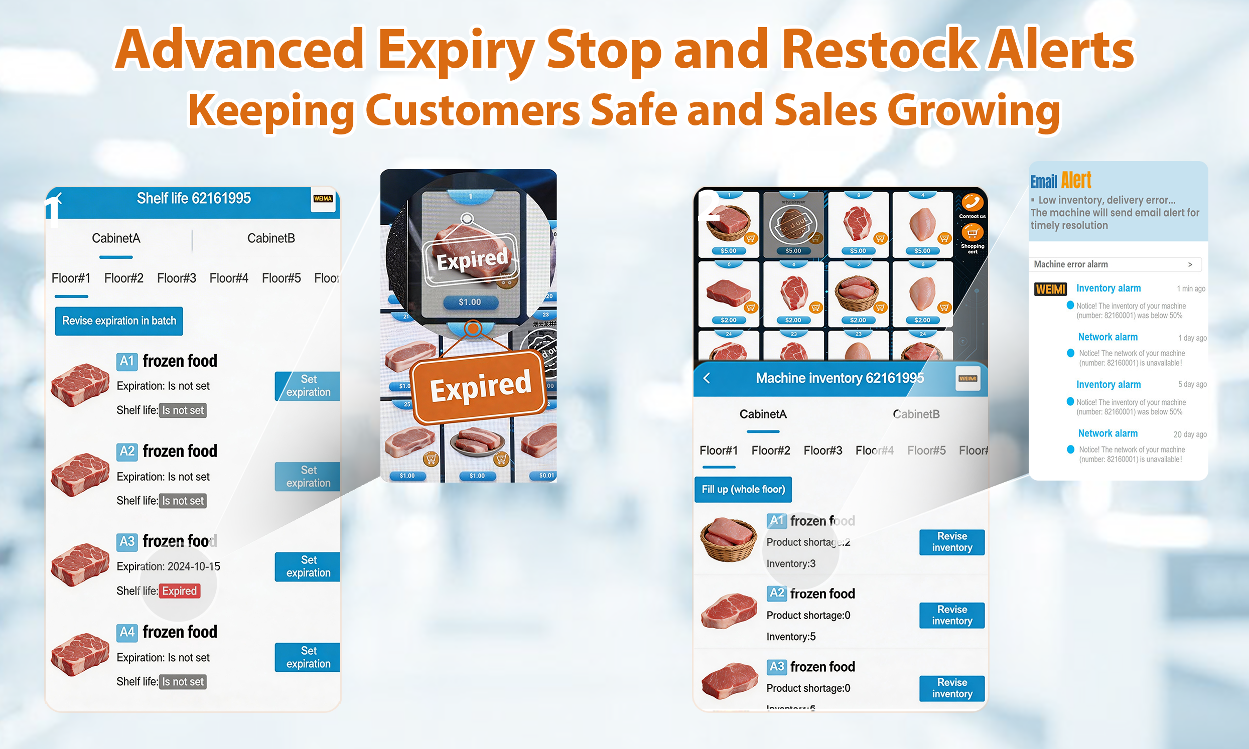 WEIMI Smart Fridge Vending Machine: Remote-Controlled Automated Retail for Prepared Meals & Ready-to-Eat Food