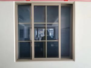 Quality Flush PVC Anthracite Double Glazed Windows With Grill 2.28 Inch for sale