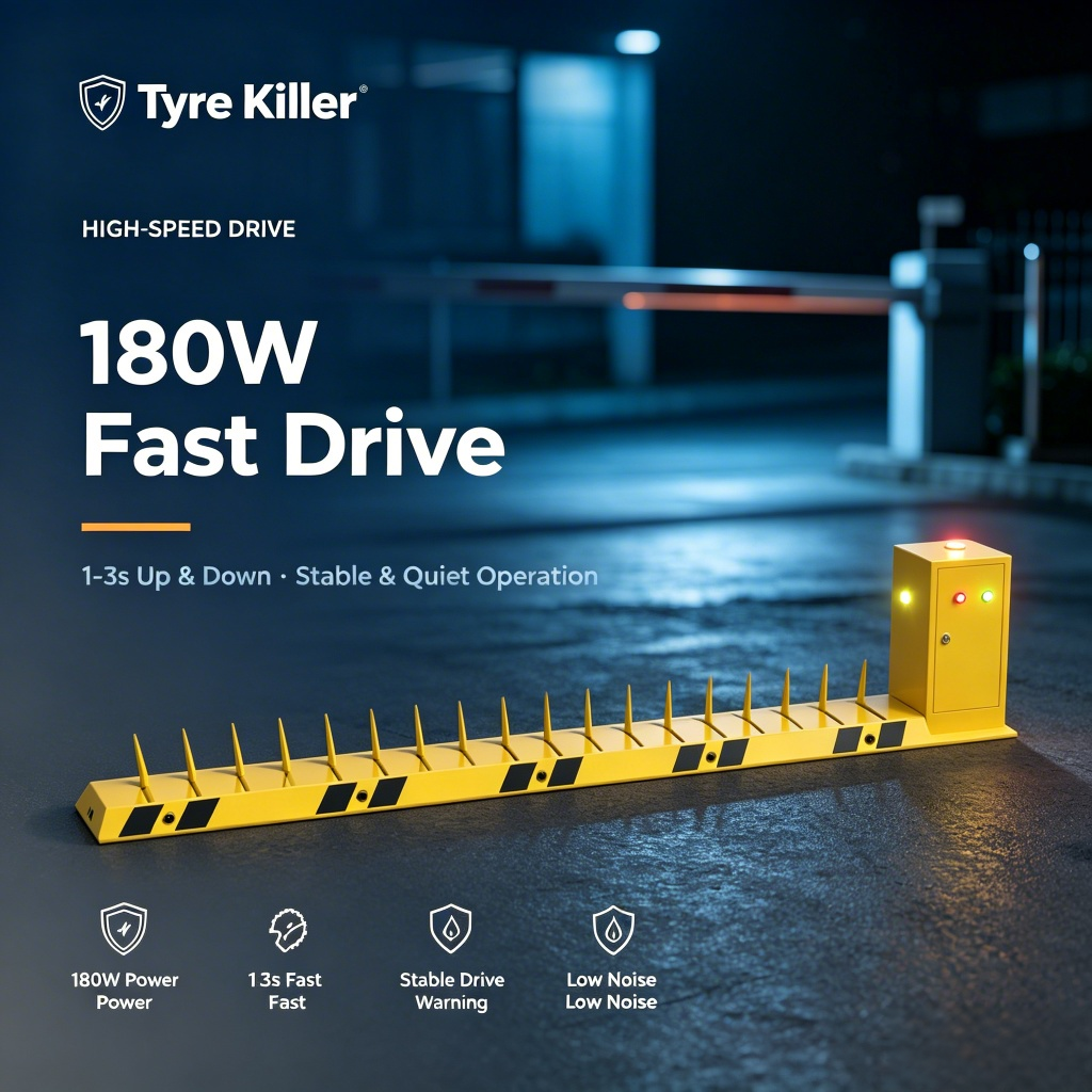 Adjustable Spike Tyre Killer Designed for Versatile Installation and Effective Vehicle Immobilization in Security Zones
