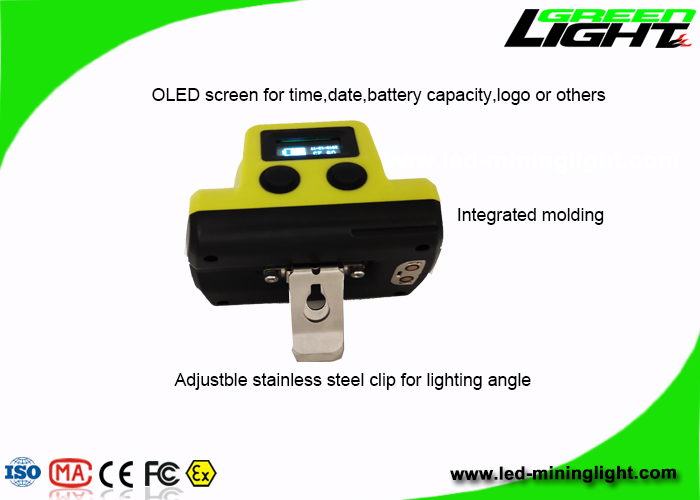 CREE LED Mining Helmet Light High Brightness Wireless OLED Screen 25000lux