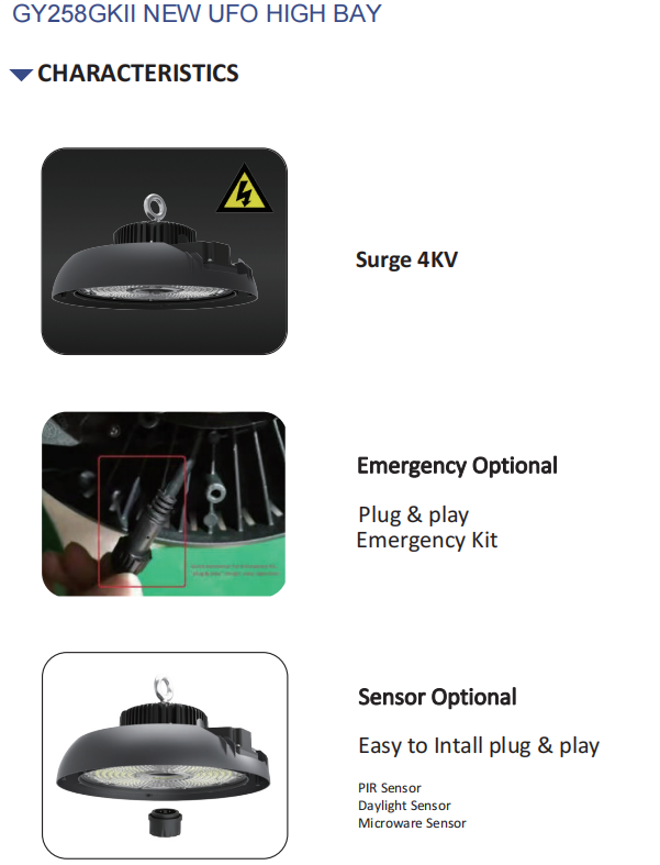 150lm/W 150W 200W LED UFO High Bay Light For Workshop Office