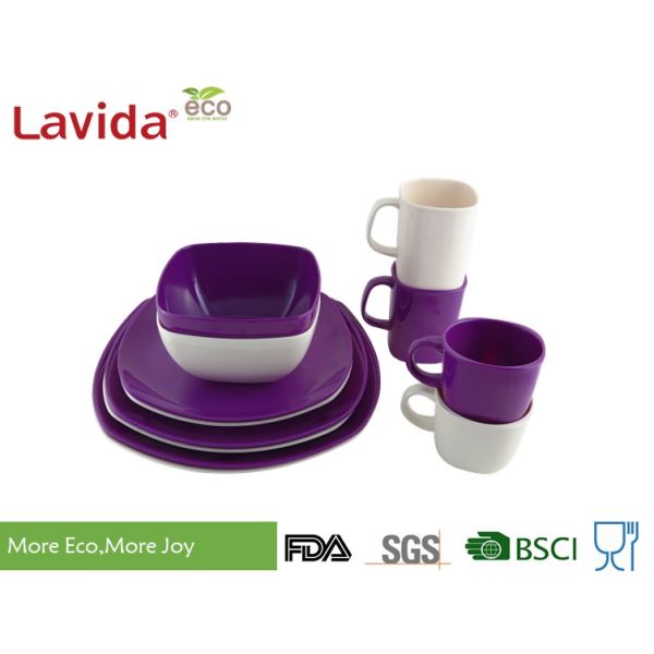 Dishwasher Safe Melamine Picnicware Set Non - Flammable High Temperature Tolerance