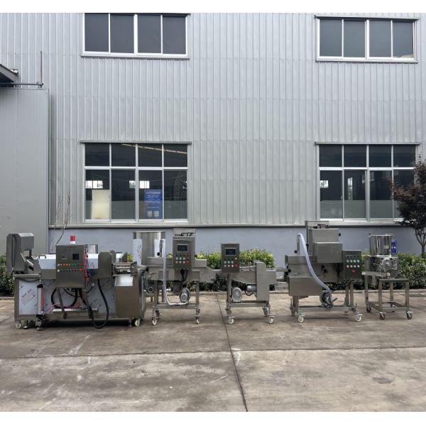 Automated Chicken Nugget Processing Line For Chicken Fish And Plant Based Nuggets