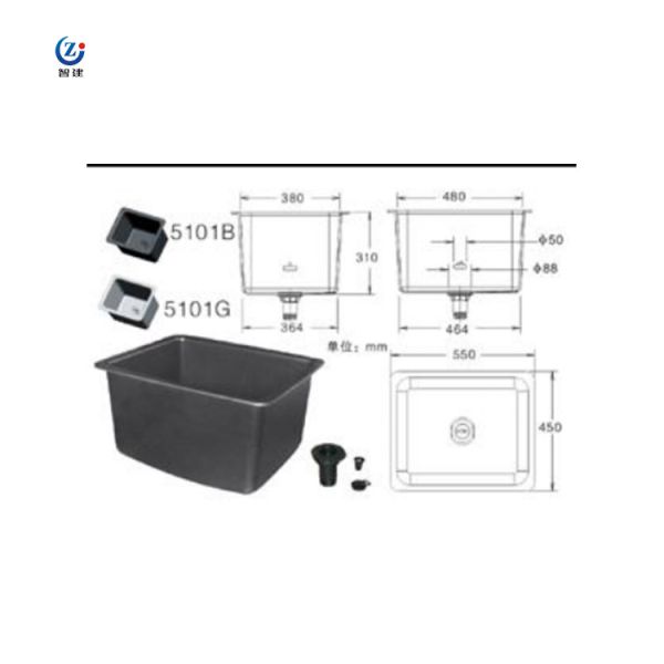 Gooseneck Faucet Chemistry Lab Sink Rectangular Polypropylene Laboratory Accessories