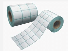 White Rectangle Paper Adhesive Sticker Labels Unprinted In Roll