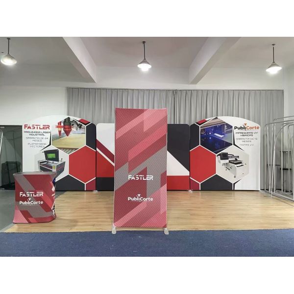 3x6m Trade Show Booth Modular Fabric Display Kit Replaceable Graphics