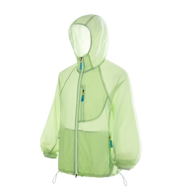 Men UPF50+ Sun Protection Jacket Cloud Weave Hidden Check Fabric Breathable Quick Dry Windproof Hooded Coat Outdoor Beach Surf Travel Lightweight Skin