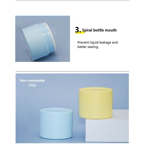 50g 200g Double Layer PP Cream Jar PCR Replaceable Packaging