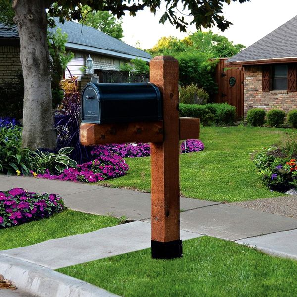 4x4 Post Base Brackets Ideal for Mailbox Deck and Gazebo Posts Customizable Appearance