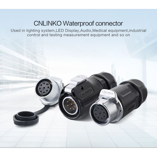 CNLINKO Quick Connect Electrical Wiring Plug Socket 9 Pin Cable Plug M20 9 Pin Wire to Wire Connector