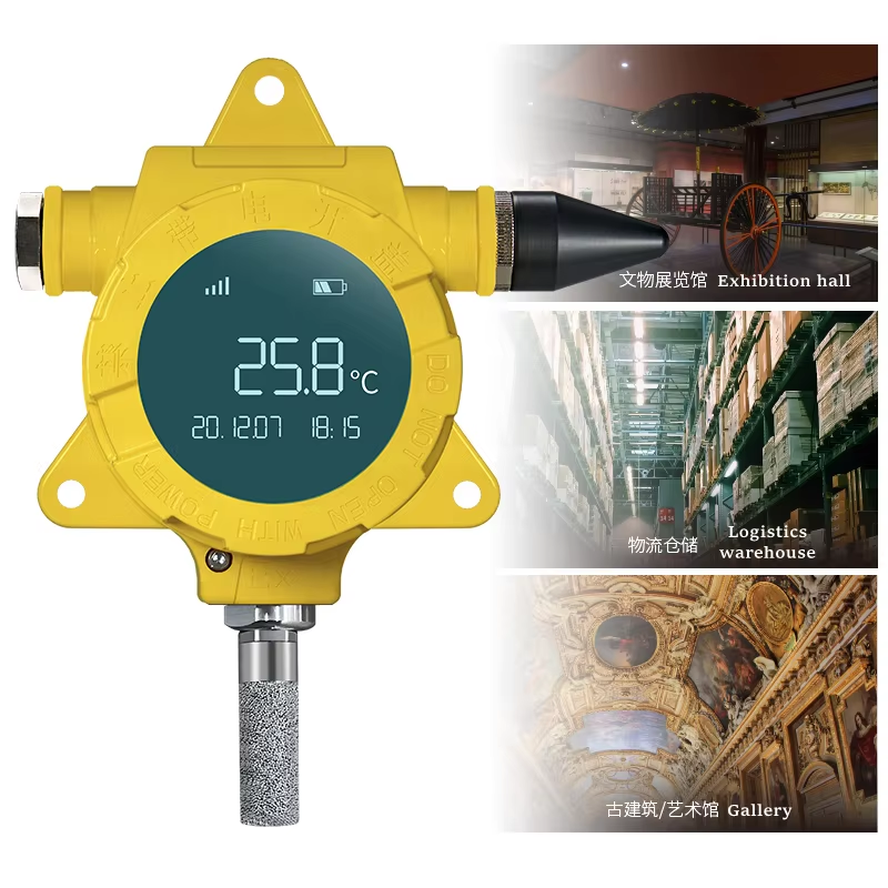 Temperature Humidity Meter Explosion Proof Lora Battery Powered For Warehouse Explosion Area