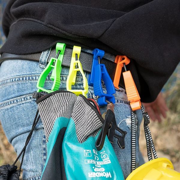 Multi-Color Custom Logo Plastic Glove Clips for Labor Work Safety Interlock Clips