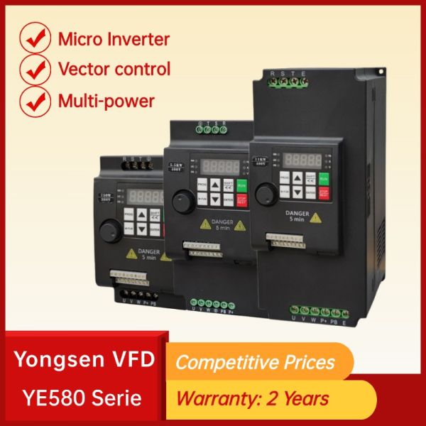 High Efficiency VFD Frequency Converter 3 Phase 380V 55kW Variable Frequency Driver for Compressor Blower Fan Water Pump