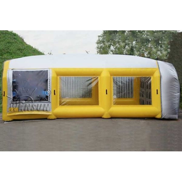0.9mm PVC Inflatable Event Tent , Customized Size Inflatable Paint Spray Booth