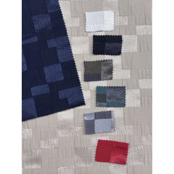 140cm 235g/m ² Spring/Summer New Style 69% Polyester 31% Cotton Grid Artistic Jacquard Fabric