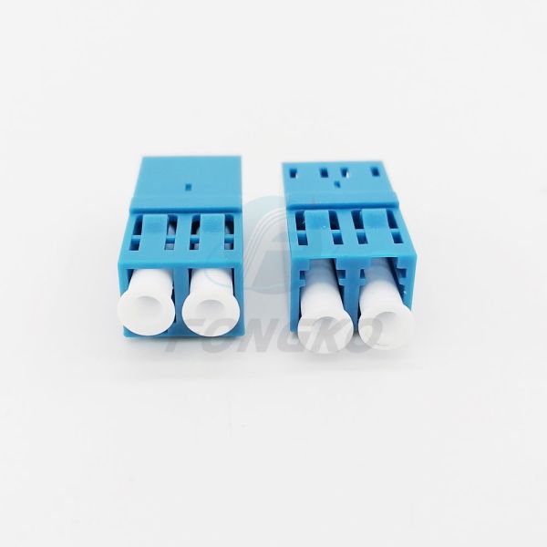 LC / UPC Duplex Unibody Shell Optical Fiber Adapter Coupler Flangeless