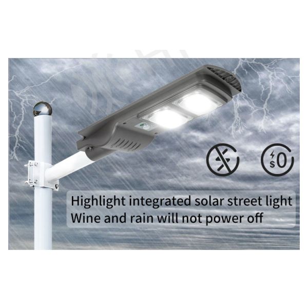 Outdoor IP65 Integrated Solar LED Street Light High Power Motion Sensor Detection