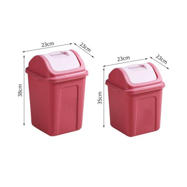 Household Garbage Can Swing Cover Living Room Rectangular Bathroom Trash Can Garbage Bin Waste Bin With Lid