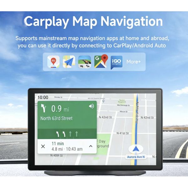 9 Inch Car Audio System Android Smart Touch Screen Wireless Portable Car Player