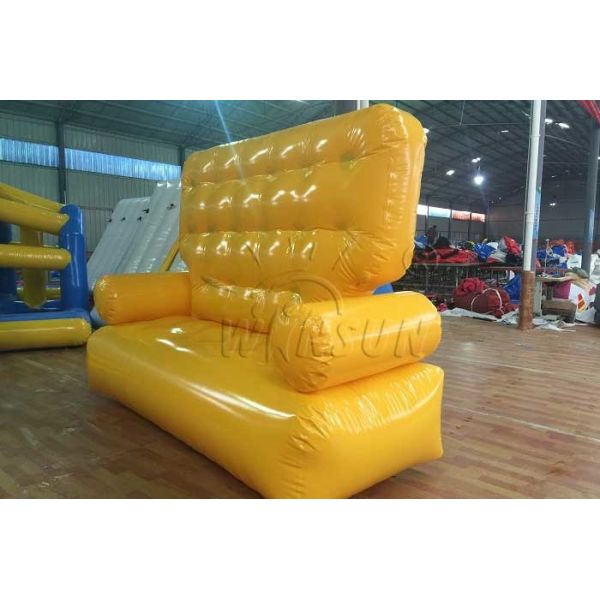 Yellow Color Inflatable Couch Sofa Environmental Friendly For Outdoor Activities