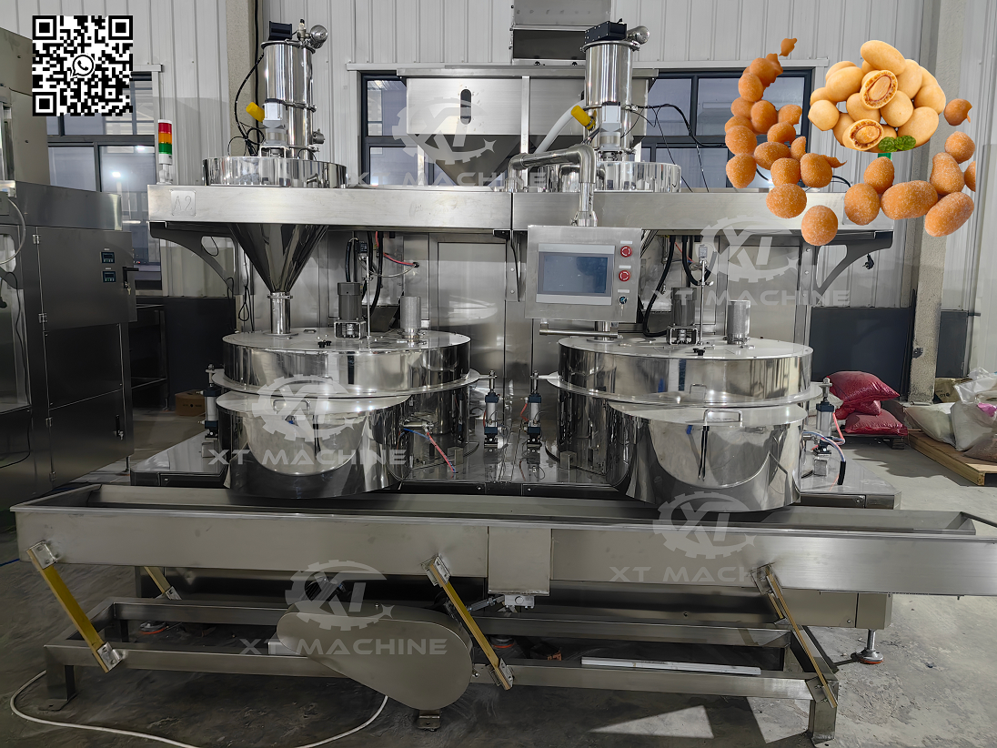 Supermatic coating machine processing peanuts