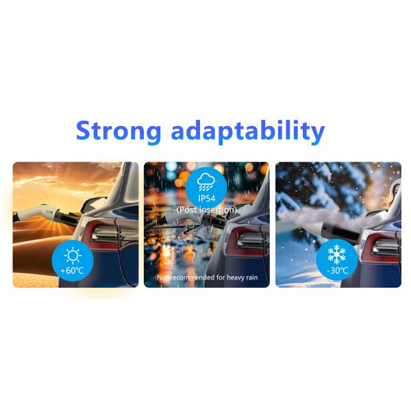 PC Copper Material and Suitable for 220V Input Voltage GBT to Type1/J1772 Converter EV Car Charge Adapter 220V 32A 7KW