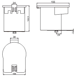 0.1kg/Pc Elevator Spare Parts Plastic Elevator Oil Can SN-OC-Series