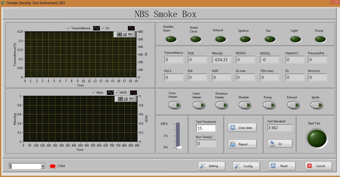 ISO 5659 NBS Smoke Density Chamber Test ASTM E662 Flammability Tester