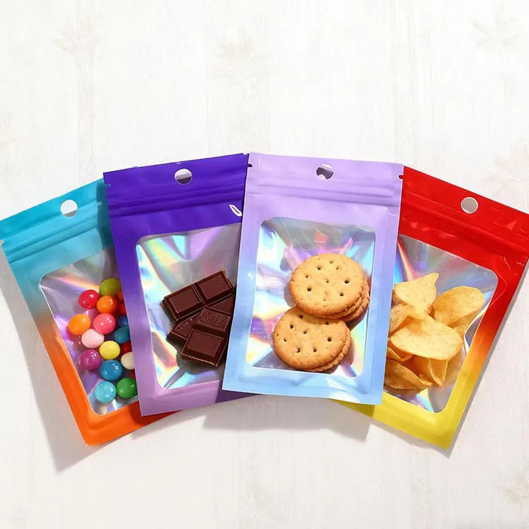 Mylar packaging bag with tear notch