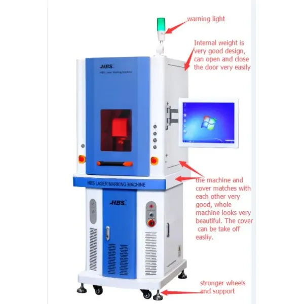 Enclosed 30W Fiber Laser Marking Machine with Raycus Laser Source